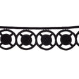 Black Big Circles Venise Lace Trim - 2.5"