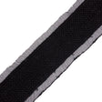 Black Little Circles Wool Embroidered Lace Trim on Mesh Ground - 2.375"