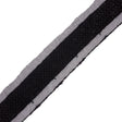 Black Little Circles Wool Embroidered Lace Trim on Mesh Ground - 1.375"