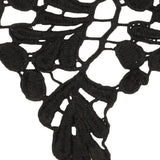 Black Leaves and Berries Lace Trim - 5"