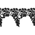 Black Leaves and Berries Lace Trim - 5"