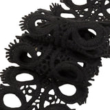 Black Circles and Loop de Loops Lace Trim - 3"
