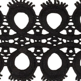 Black Circles and Loop de Loops Lace Trim - 3"