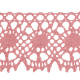 Dusty Rose Scalloped Classic Crochet Lace Trim - 2"