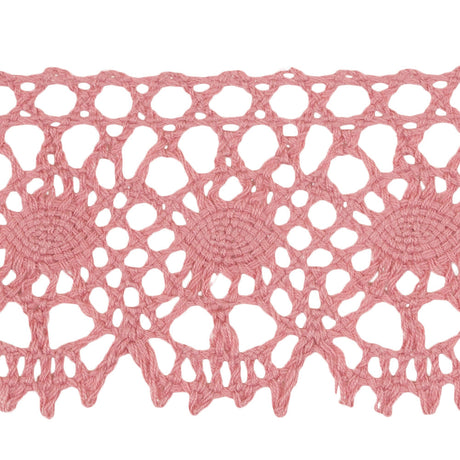 Dusty Rose Scalloped Classic Crochet Lace Trim - 2"