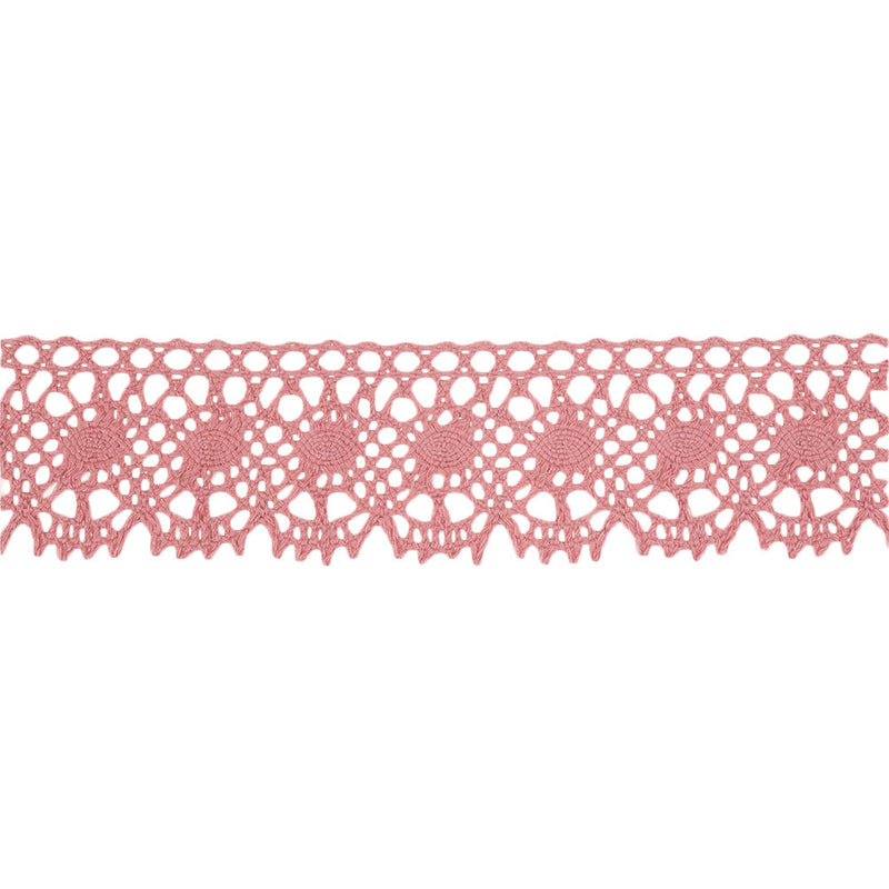 Dusty Rose Scalloped Classic Crochet Lace Trim - 2"