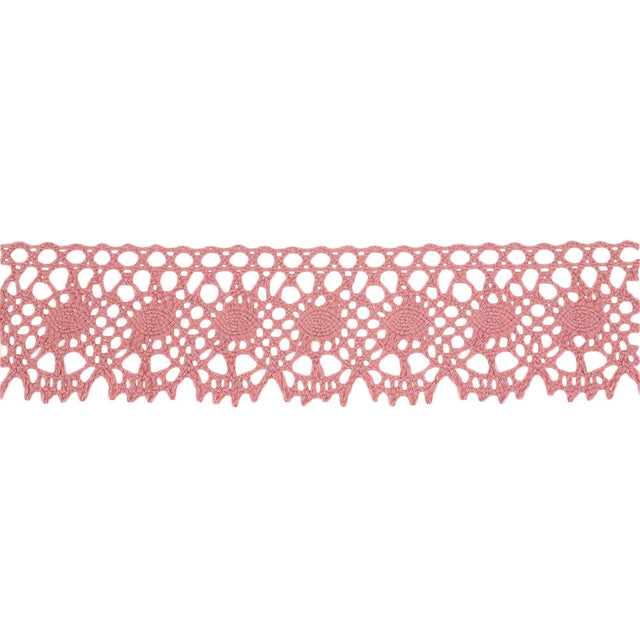 Dusty Rose Scalloped Classic Crochet Lace Trim - 2"