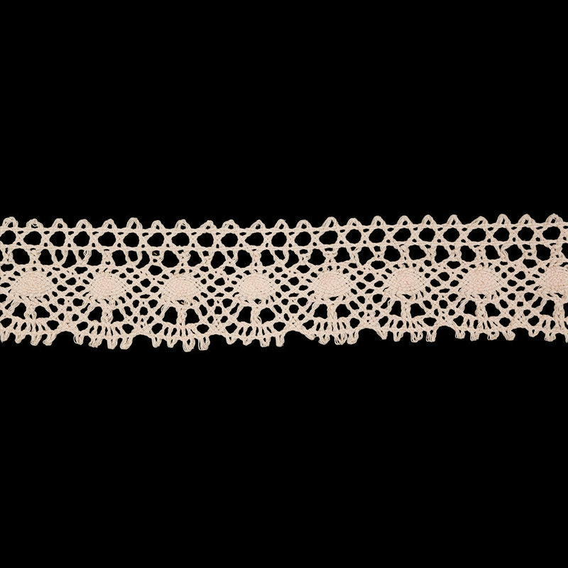 Pale Peach Scalloped Classic Crochet Lace Trim - 2"
