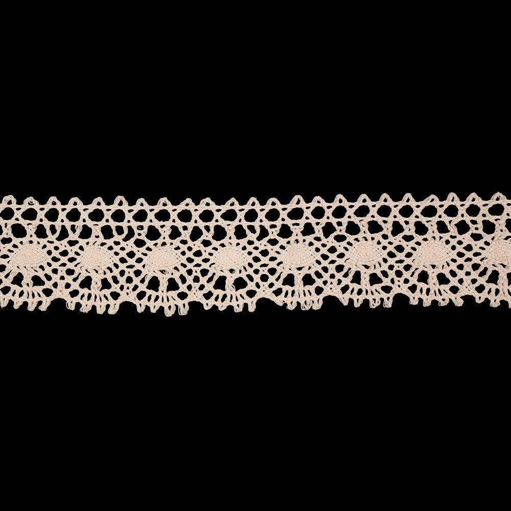Pale Peach Scalloped Classic Crochet Lace Trim - 2"