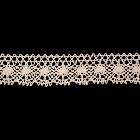 Pale Peach Scalloped Classic Crochet Lace Trim - 2"