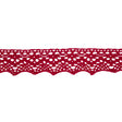 Cranberry Picot Arches and Zig Zags Crochet Lace Trim - 1.875"