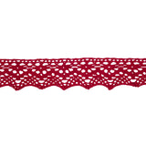 Cranberry Picot Arches and Zig Zags Crochet Lace Trim - 1.875"