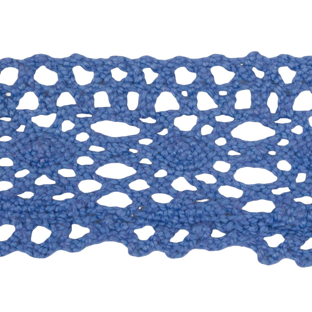 Sky Blue Classic Crochet Lace Trim - 2"