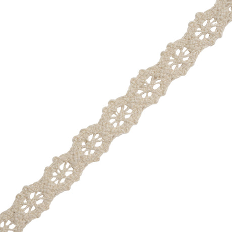 Natural Little Wheels Cotton Cluny Lace Trim - 0.625"