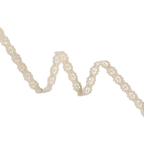 Natural Little Wheels Cotton Cluny Lace Trim - 0.625"