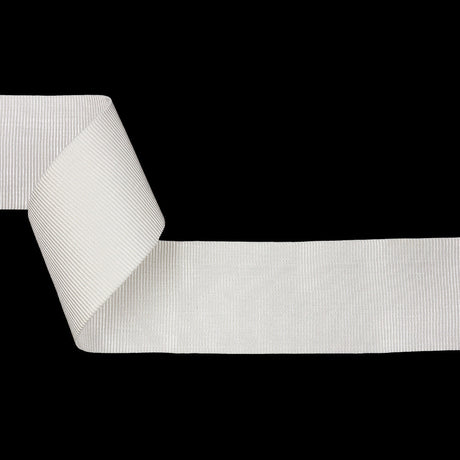 White Heavy Stretch Grosgrain Trim - 2"