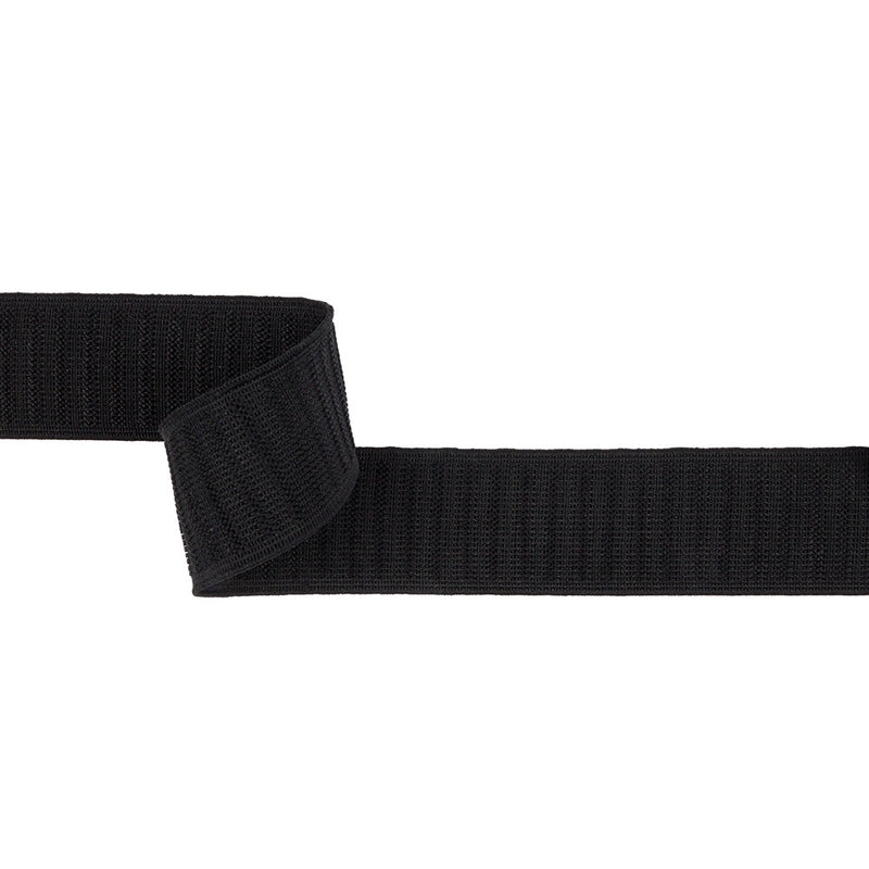 Black Ribbed Elastic Trim - 1.375"
