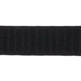 Black Ribbed Elastic Trim - 1"