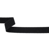 Black Ribbed Elastic Trim - 1"
