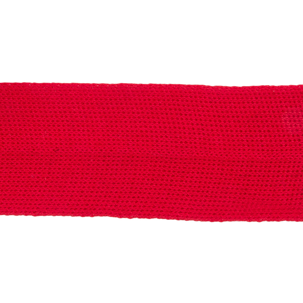Red Cotton Knit Foldover Trim - 1.25"