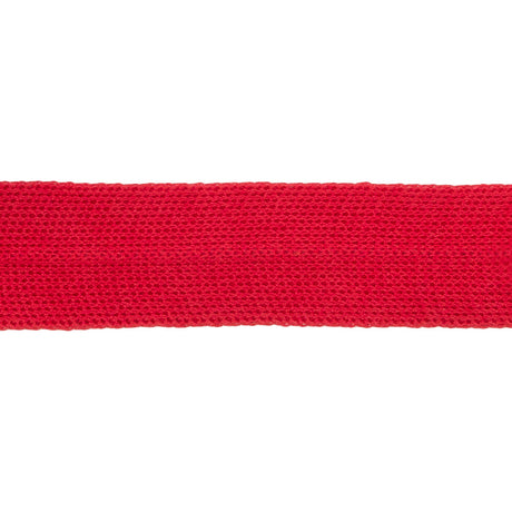 Red Cotton Knit Foldover Trim - 0.875"