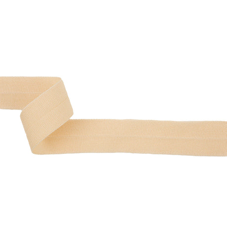 Beige Cotton Knit Foldover Trim - 1.25"