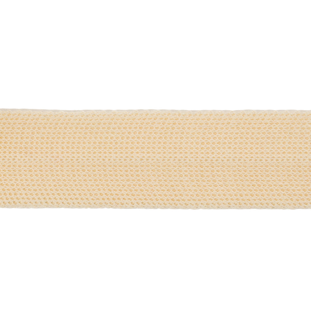 Beige Cotton Knit Foldover Trim - 0.875"