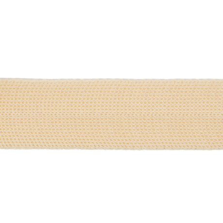 Beige Cotton Knit Foldover Trim - 0.875"