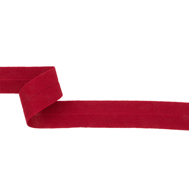 Carmine Cotton Knit Foldover Trim - 1.25"