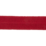 Carmine Cotton Knit Foldover Trim - 0.875"