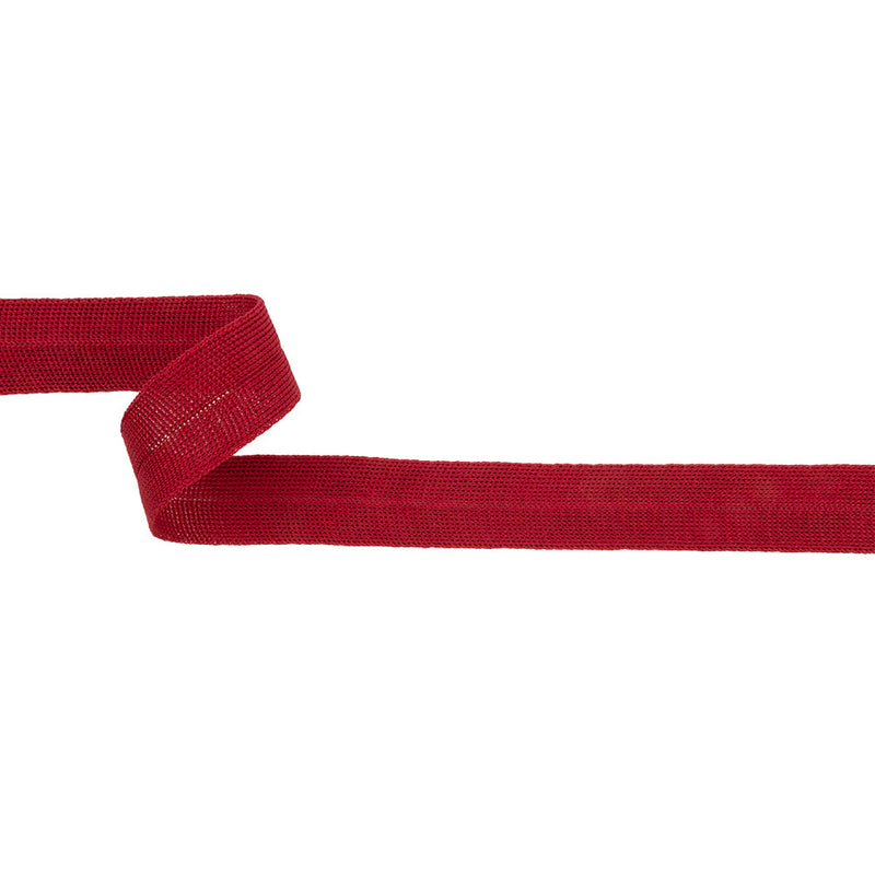 Carmine Cotton Knit Foldover Trim - 0.875"