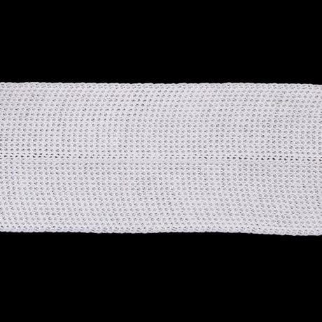 White Cotton Knit Foldover Trim - 1.25"