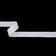 White Cotton Knit Foldover Trim - 0.875"