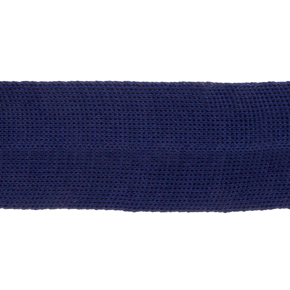 Navy Cotton Knit Foldover Trim - 1.25"