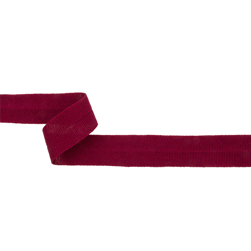 Wine Cotton Knit Foldover Trim - 1.25"