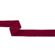 Wine Cotton Knit Foldover Trim - 1.25"