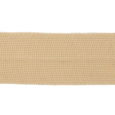 Khaki Cotton Knit Foldover Trim - 1.25"