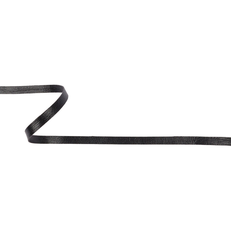 Black Textured Double Faced Faux Leather Tape Trim - 0.25"