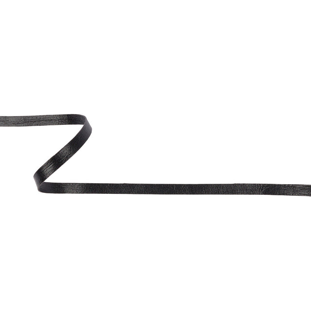 Black Textured Double Faced Faux Leather Tape Trim - 0.25"