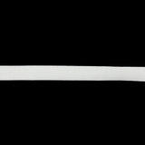 White Textured Faux Leather Tape Trim with Knit Back - 0.25"