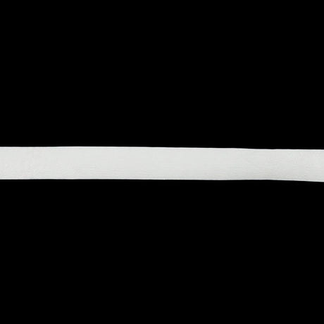White Textured Faux Leather Tape Trim with Knit Back - 0.25"