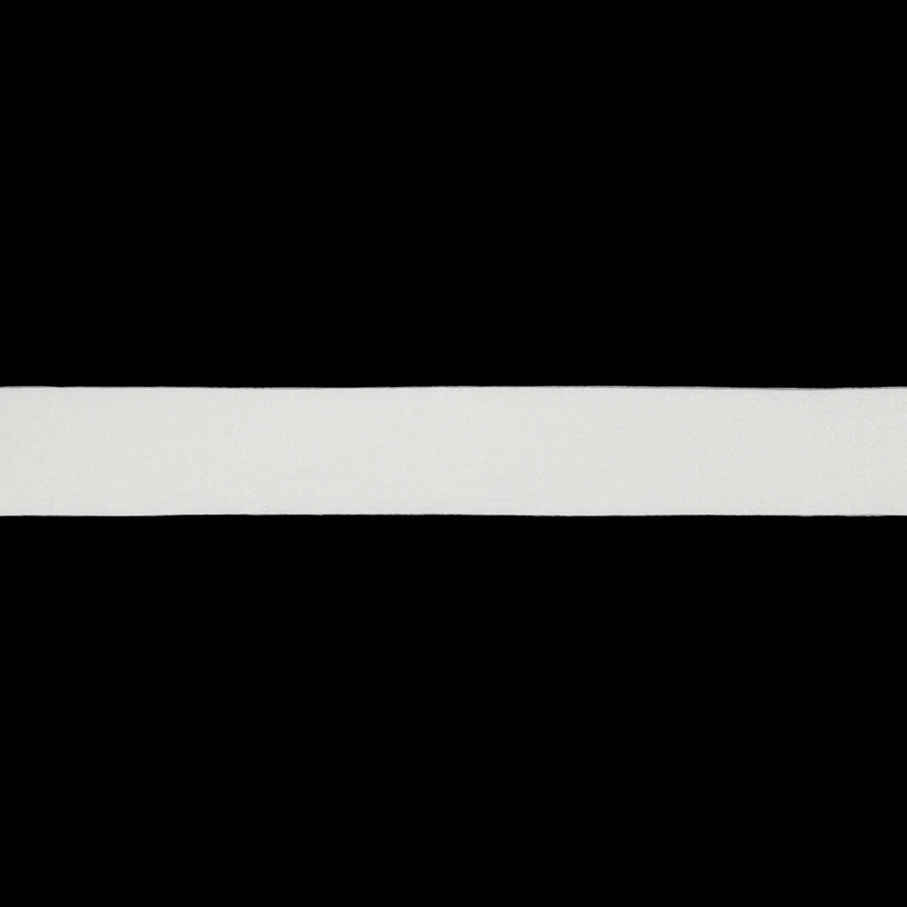 Snow White Textured Double Faced Faux Leather Tape Trim - 0.375"