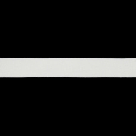 Snow White Textured Double Faced Faux Leather Tape Trim - 0.375"