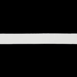 Snow White Glossy Faux Leather Tape Trim with Knit Back - 0.375"