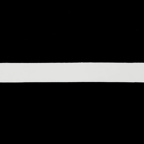 Snow White Glossy Faux Leather Tape Trim with Knit Back - 0.375"