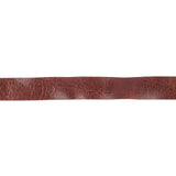 Brown Textured Faux Leather Tape Trim with Knit Back - 0.375"