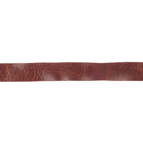 Brown Textured Faux Leather Tape Trim with Knit Back - 0.375"