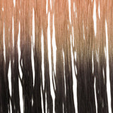 Peach and Black Ombre Chainette Fringe Trim - 12.25"