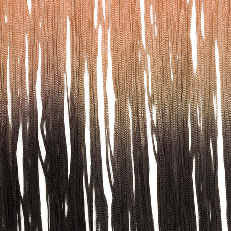 Peach and Black Ombre Chainette Fringe Trim - 12.25"