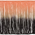 Peach and Black Ombre Chainette Fringe Trim - 12.25"